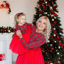Load image into Gallery viewer, Autumn Mommy and me Clothes 2Pcs T-shirt Tulle Tutu Dress Mother Daughter Hot Bow Patchwork Dress Family Matching Clothes C0684