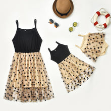 Load image into Gallery viewer, Adult Kids Dress Lace Sequin Sleeveless Baby Romper Family Look Summer Mother Daughter Clothes Family Matching Outfits
