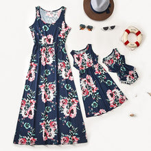 Load image into Gallery viewer, Adult Kids Dress Lace Sequin Sleeveless Baby Romper Family Look Summer Mother Daughter Clothes Family Matching Outfits