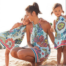 Load image into Gallery viewer, Mother and Daughter Family Matching Dress Printed Mom &amp; Me Women Girls Dress Mum Big Little Sister Family Look Matching Clothes
