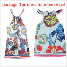 Load image into Gallery viewer, Mother and Daughter Family Matching Dress Printed Mom &amp; Me Women Girls Dress Mum Big Little Sister Family Look Matching Clothes
