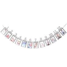Load image into Gallery viewer, Baby Photo Banner Baby First Year Birthday Banner Infants 1-12 Month Photograph Booth Garland Monthly Milestone Photo Banner
