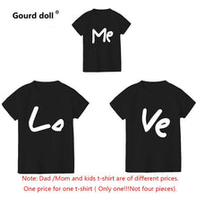 Load image into Gallery viewer, family matching clothes mother father daughter son kids baby T-shirt Parent-child Red Letter Print T-shirt Short Sleeve Tops
