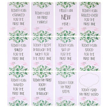 Load image into Gallery viewer, 12 Sheet Milestone Photo Sharing Cards Gift Set Baby Age Cards - Baby Milestone Cards, Baby Photo Cards - Newborn Photo
