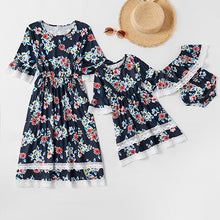 Load image into Gallery viewer, Adult Kids Dress Lace Sequin Sleeveless Baby Romper Family Look Summer Mother Daughter Clothes Family Matching Outfits
