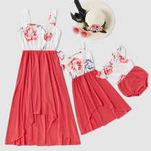 Load image into Gallery viewer, Adult Kids Dress Lace Sequin Sleeveless Baby Romper Family Look Summer Mother Daughter Clothes Family Matching Outfits
