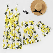 Load image into Gallery viewer, Adult Kids Dress Lace Sequin Sleeveless Baby Romper Family Look Summer Mother Daughter Clothes Family Matching Outfits
